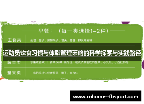 运动员饮食习惯与体脂管理策略的科学探索与实践路径